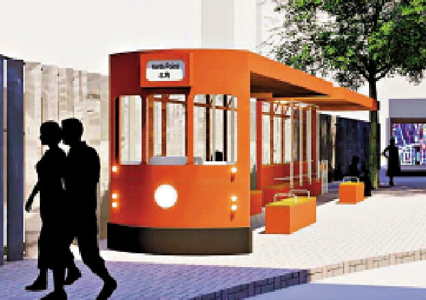 　　圖：北角前糖水道行人天橋用地將改建為電車為主題的休憩設施。