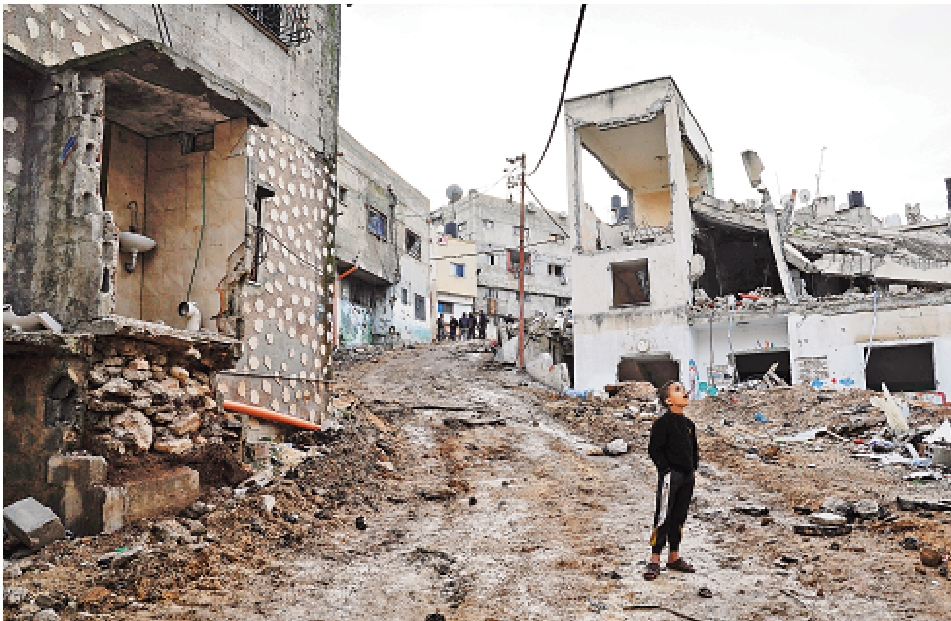 　　圖：以色列軍事行動導致約旦河西岸一處難民營淪廢墟。\路透社