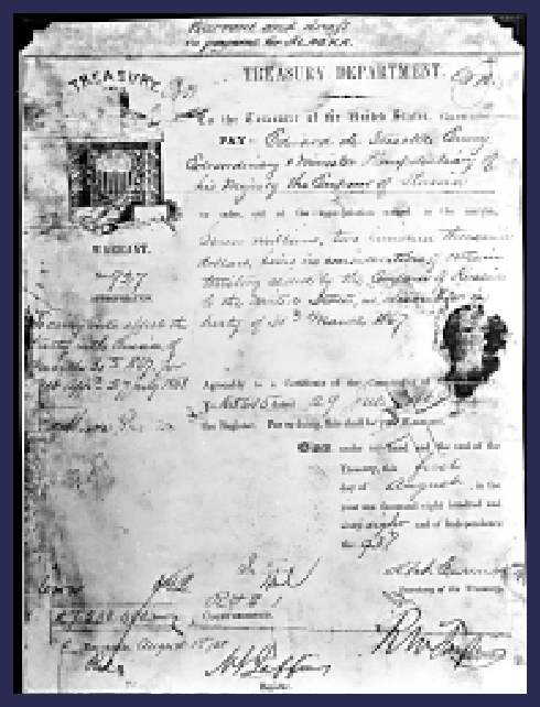 　　圖：美國1867年從沙俄購買阿拉斯加的契約。\資料圖片