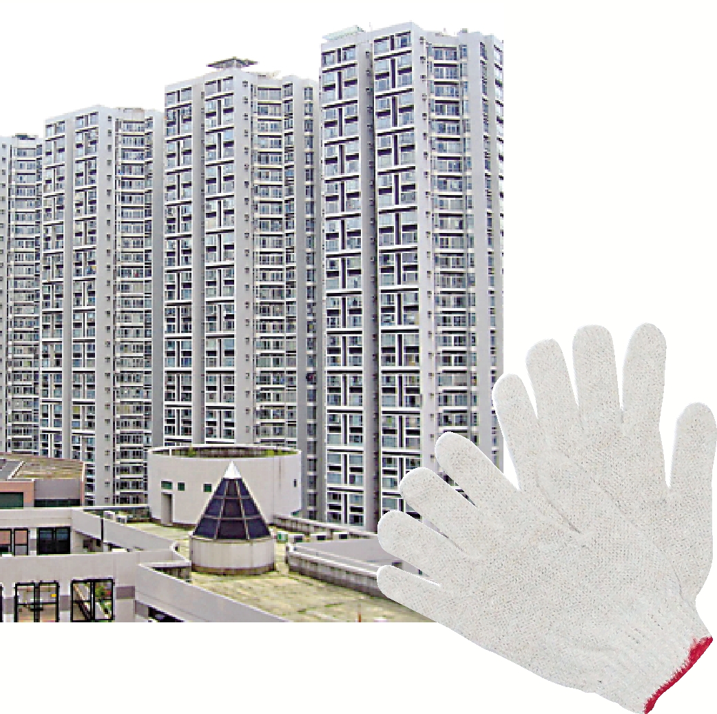 　　圖：麗港城於1990年開售時，有戴上白手套組成的炒籌黨到地盤生事。