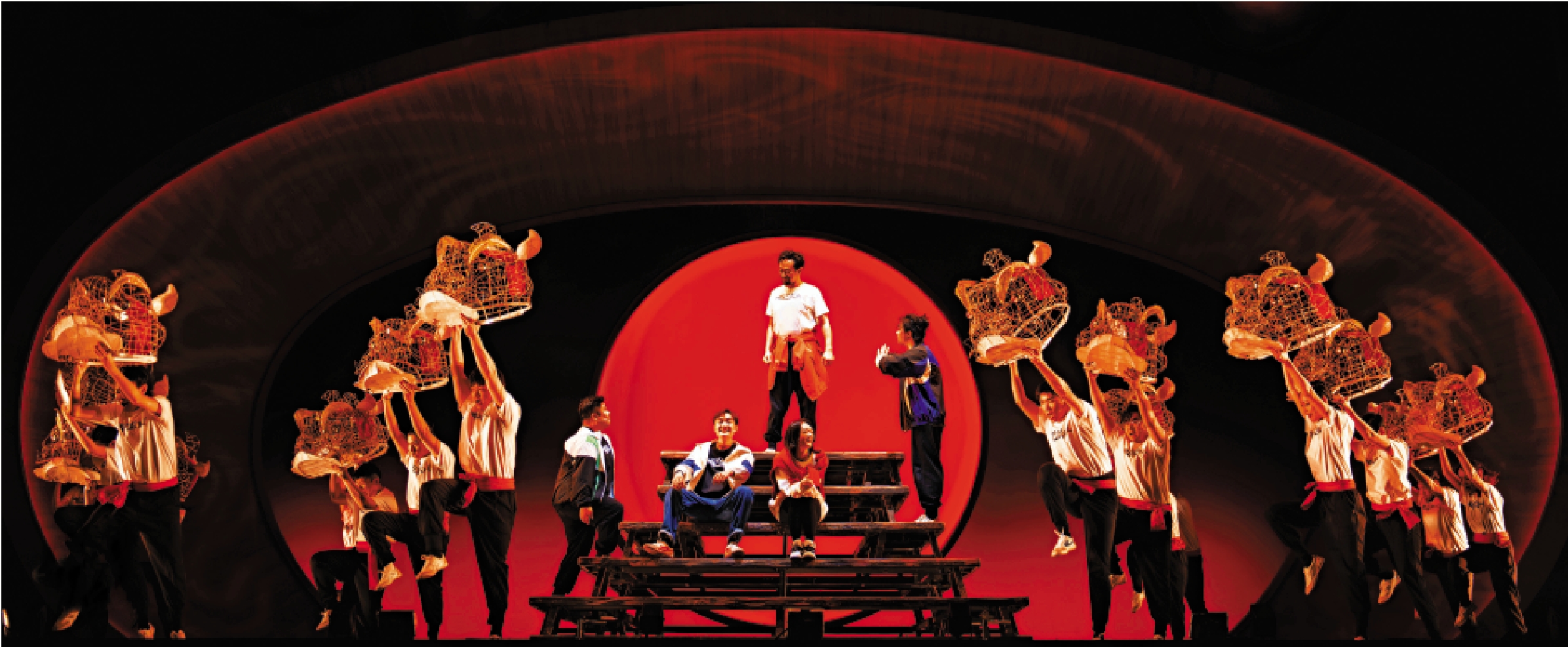 　　圖：粵語版音樂劇《雄獅少年》日前在香港文化中心大劇院首演。