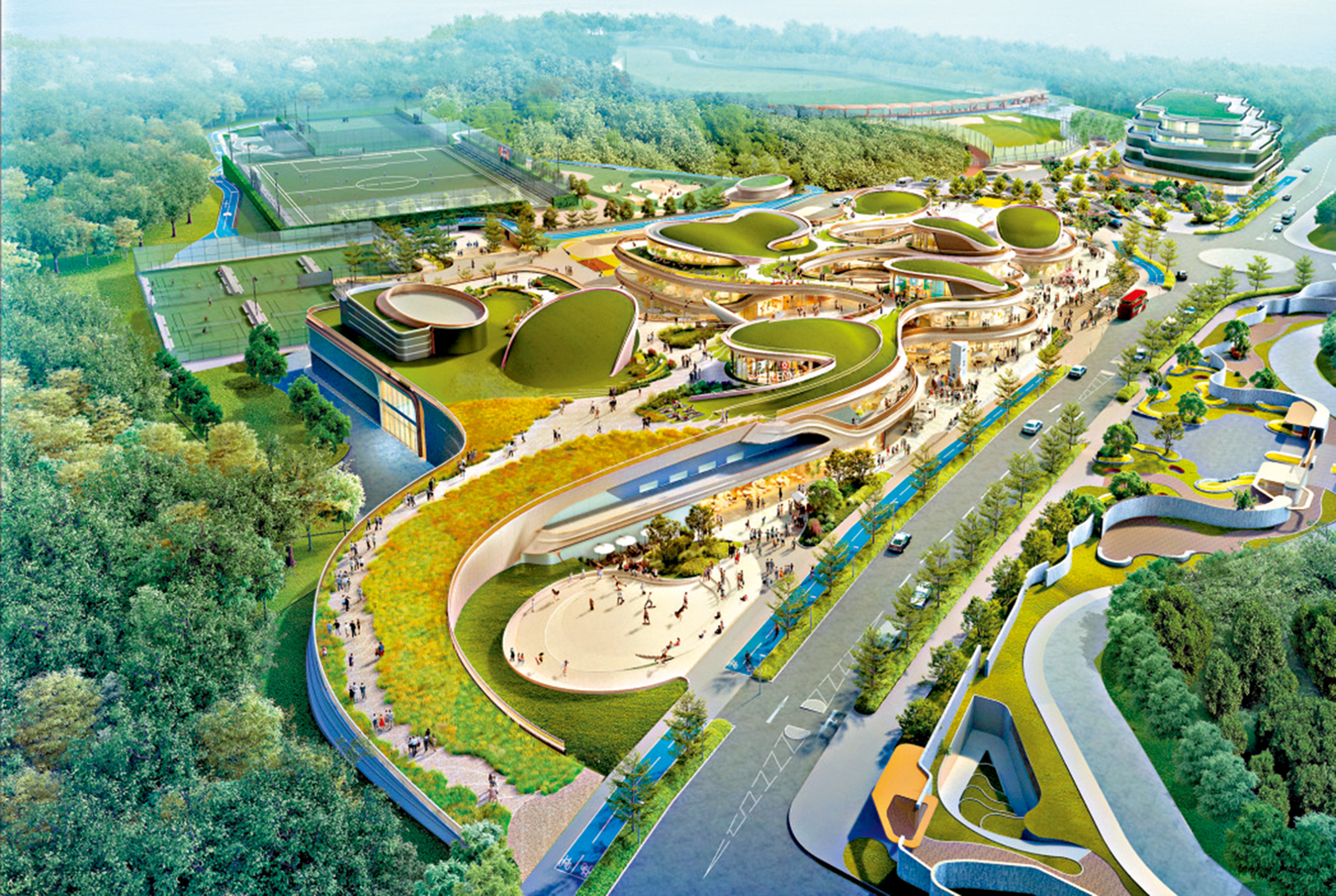 　　圖：新地西貢十四鄉超大型綜合發展項目的運動商業綜合部分，命名為西沙GO PARK。