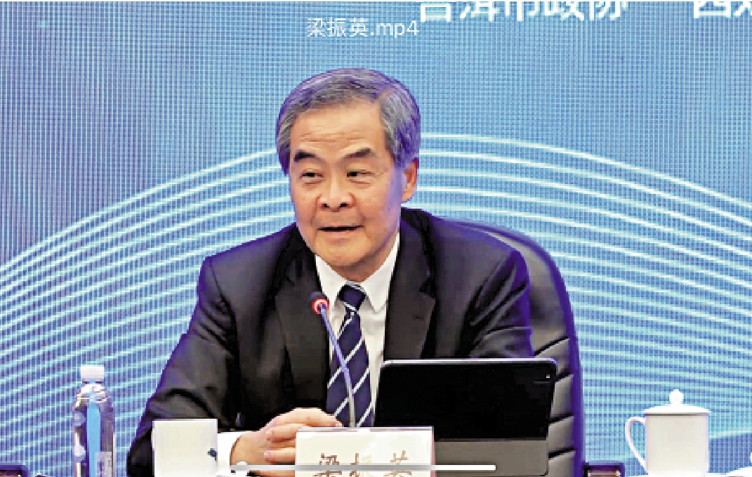 　　圖：3月29日下午，「千名企業家雲南行（2024）」在昆明啟動，全國政協副主席梁振英出席開幕式並致辭。\大公報記者任青攝