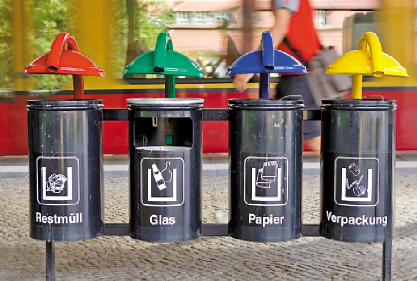 　　圖：德國長期實施垃圾分類，並鼓勵民眾參與廢棄物回收利用。\網絡圖片