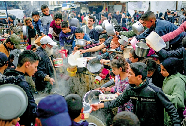 　　圖：由於以軍封鎖，加沙食品嚴重短缺。\美聯社