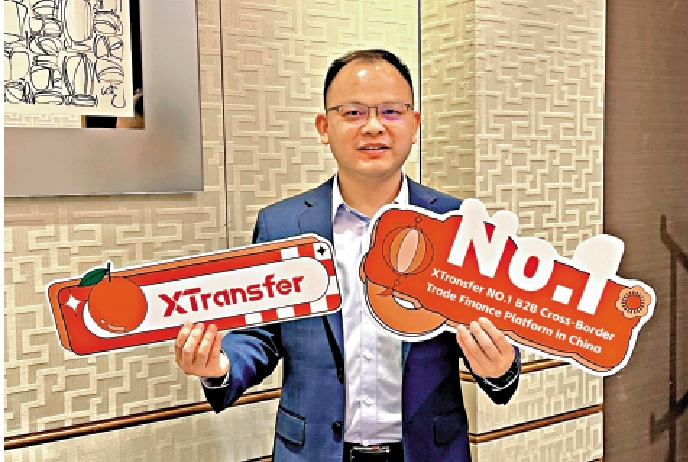 　　圖：XTransfer鄧國標表示，香港要鞏固環球主要港口地位優勢。\大公報攝