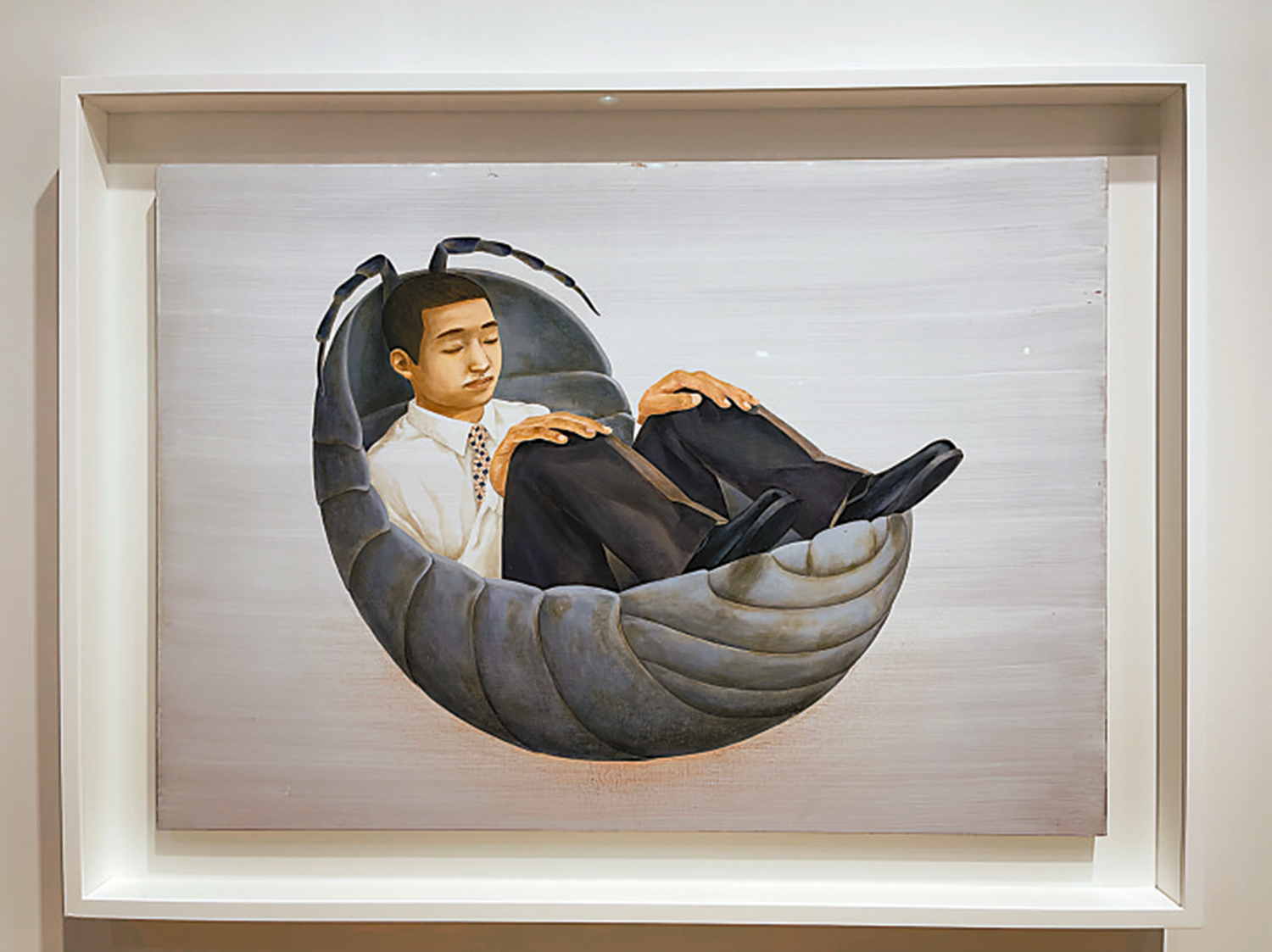 　　圖：石田徹也畫作《結草蟲的睡眠》。\作者供圖