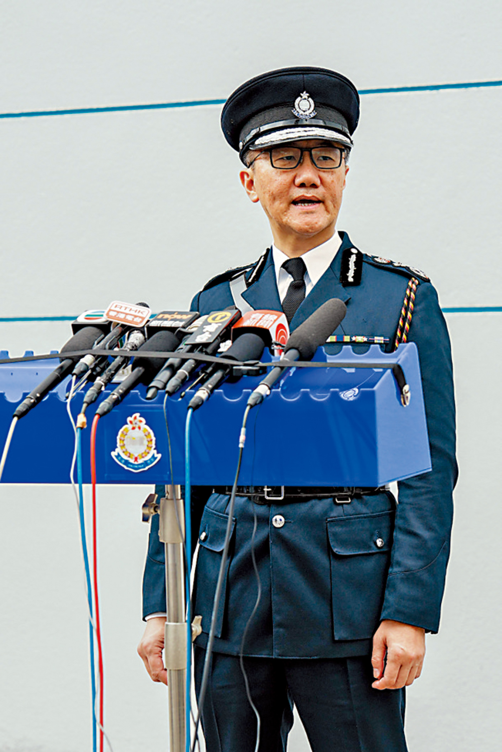 　　圖：警務處處長蕭澤頤指出加裝閉路電視成效顯著。