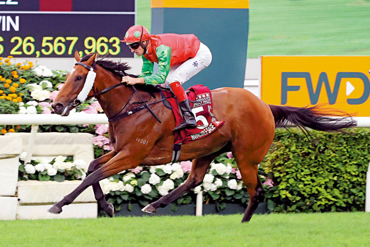 　　圖：「賢者無敵」助練馬師賀賢重嘗頂級大賽勝仗滋味。