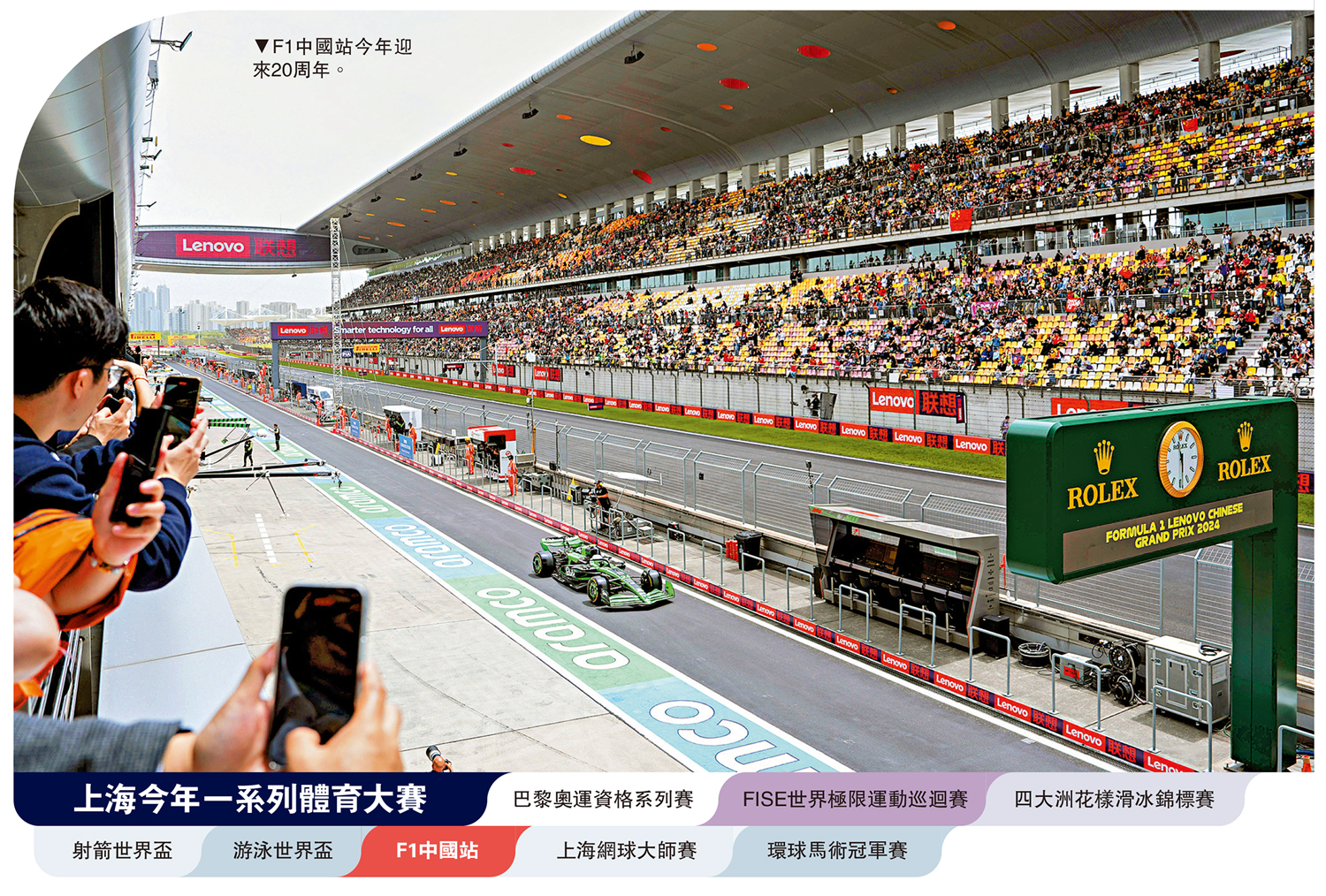　　圖：F1中國站今年迎來20周年。