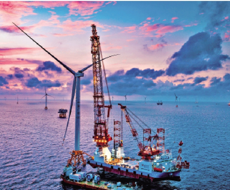 　　圖：灣區首個百萬千瓦級海上風電項目於去年建成投產。