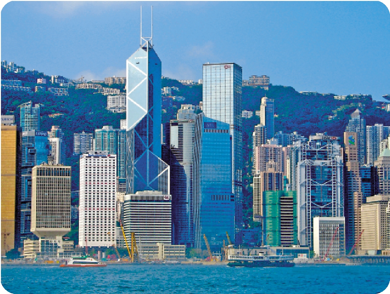 　　圖：貝聿銘設計的中銀大廈是香港的一個地標。\作者攝