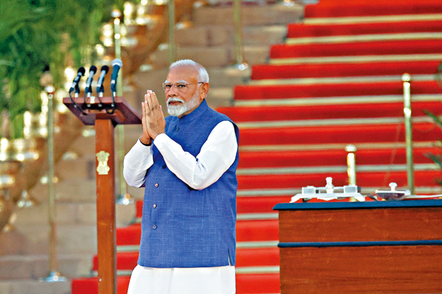 　　圖：印度總理莫迪9日宣誓就職開啟第三任期。\路透社