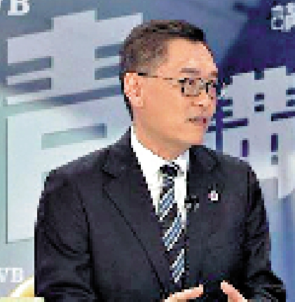 圖:簡啟恩表示,目前香港面臨三大國安風險,包括美西方干預、軟對抗、本土恐怖主義。/電視截圖