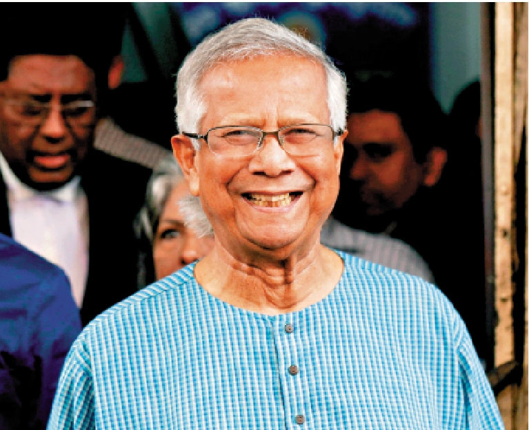 　　圖：諾貝爾和平獎得主尤努斯將領導孟加拉國臨時政府。/資料圖片