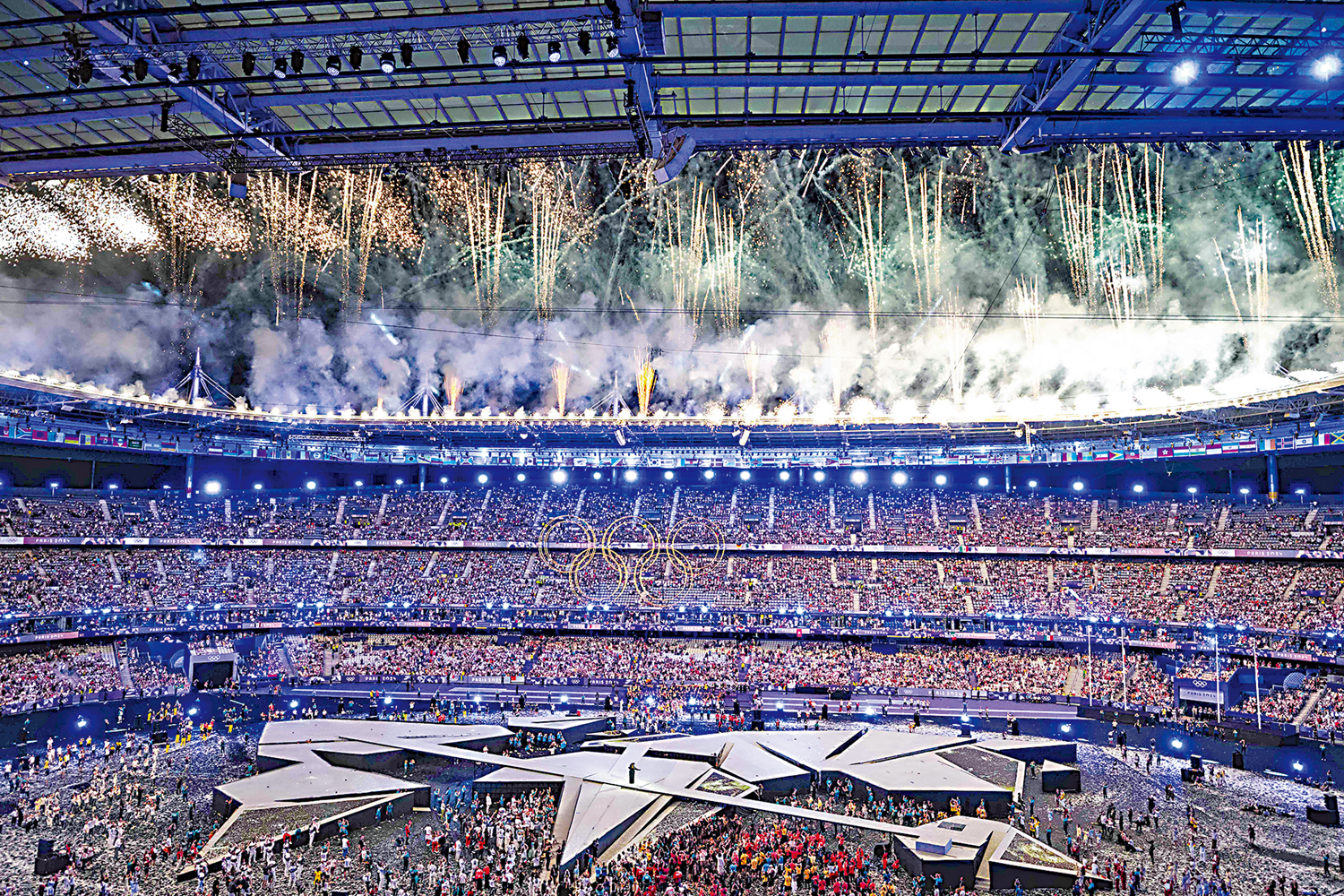 　　圖：巴黎奧運閉幕式在巴黎法蘭西體育場舉行。\港協暨奧委會圖片