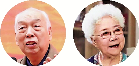 　　左圖：「傳奇教頭」「乒壇名宿」張燮林；右圖：著名表演藝術家田華。