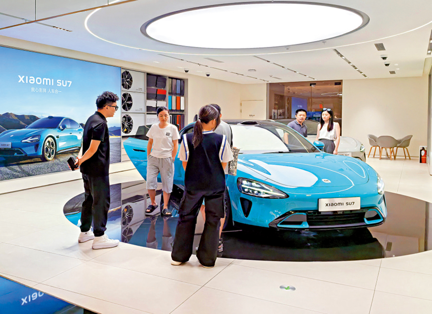 　　圖：內地消費者對新能源車智能級別的關注度不斷提升。\大公報記者倪夢璟攝