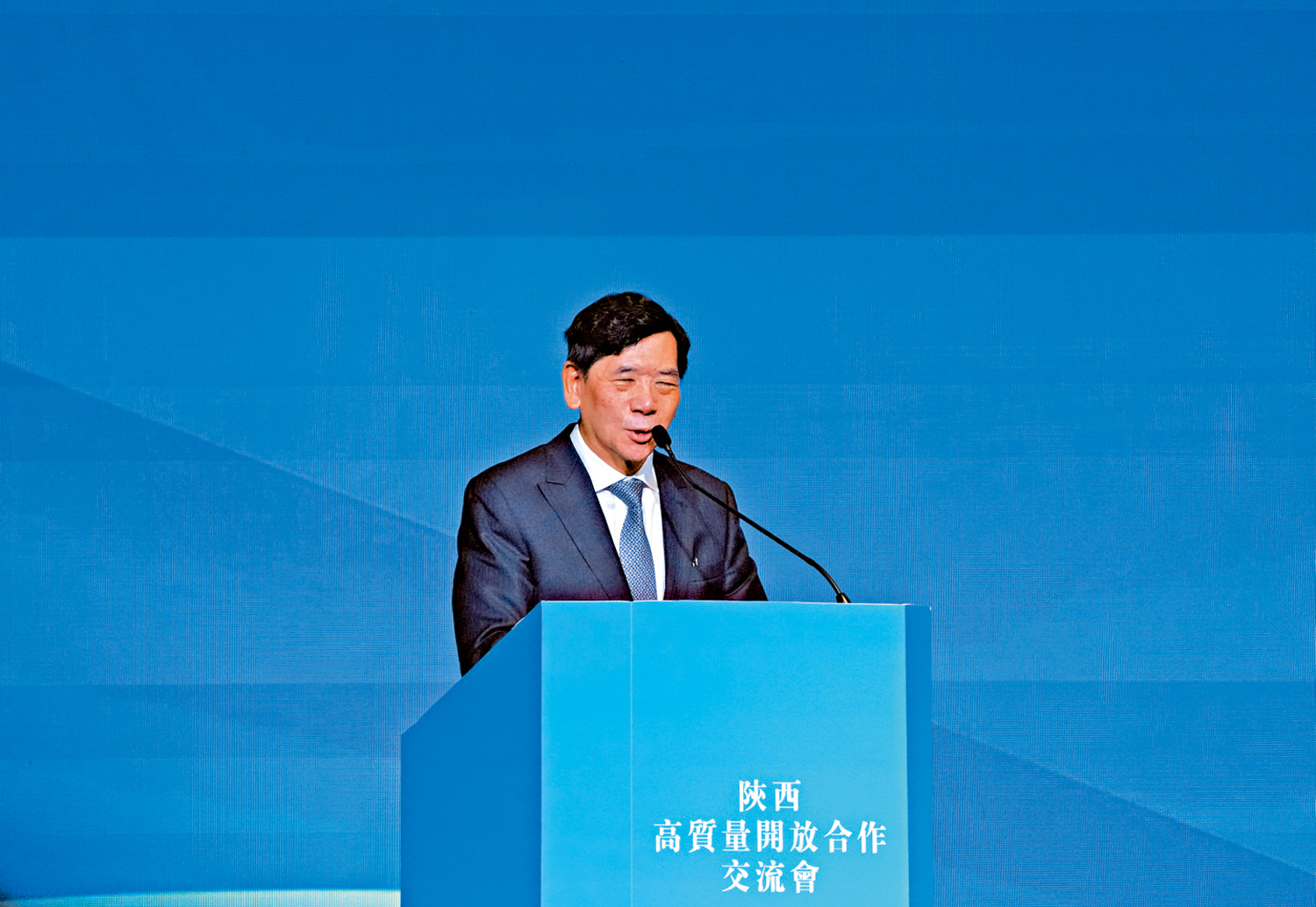 　　圖：容永祺指，陝西為香港的私募基金提供很好的投資機會。