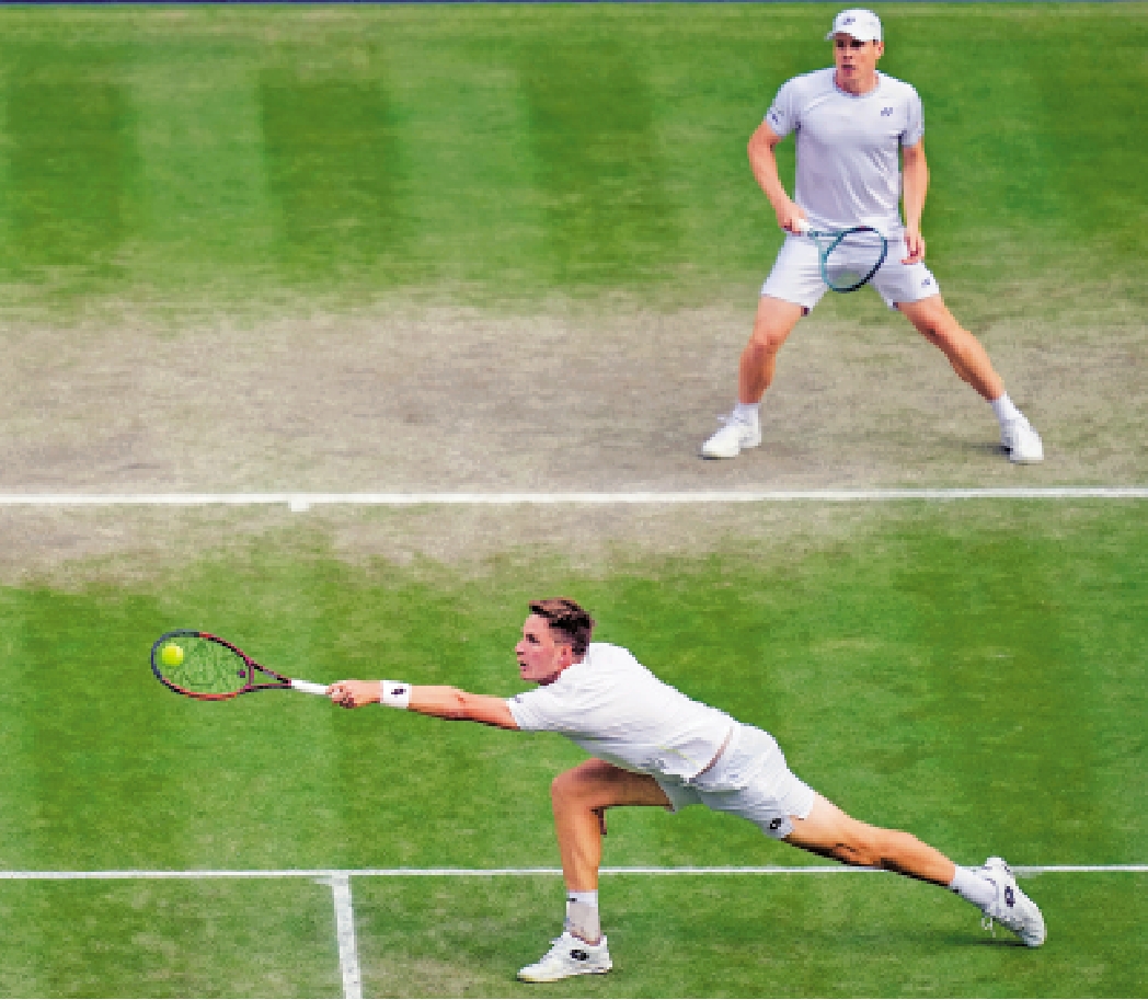 　　圖：帕滕（下）與海利厄瓦拉（上）是應屆溫網男雙冠軍。\資料圖片