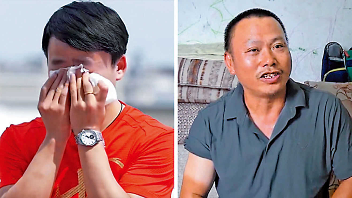 　　圖：謝瑜（左）談到父親時一度哽咽。