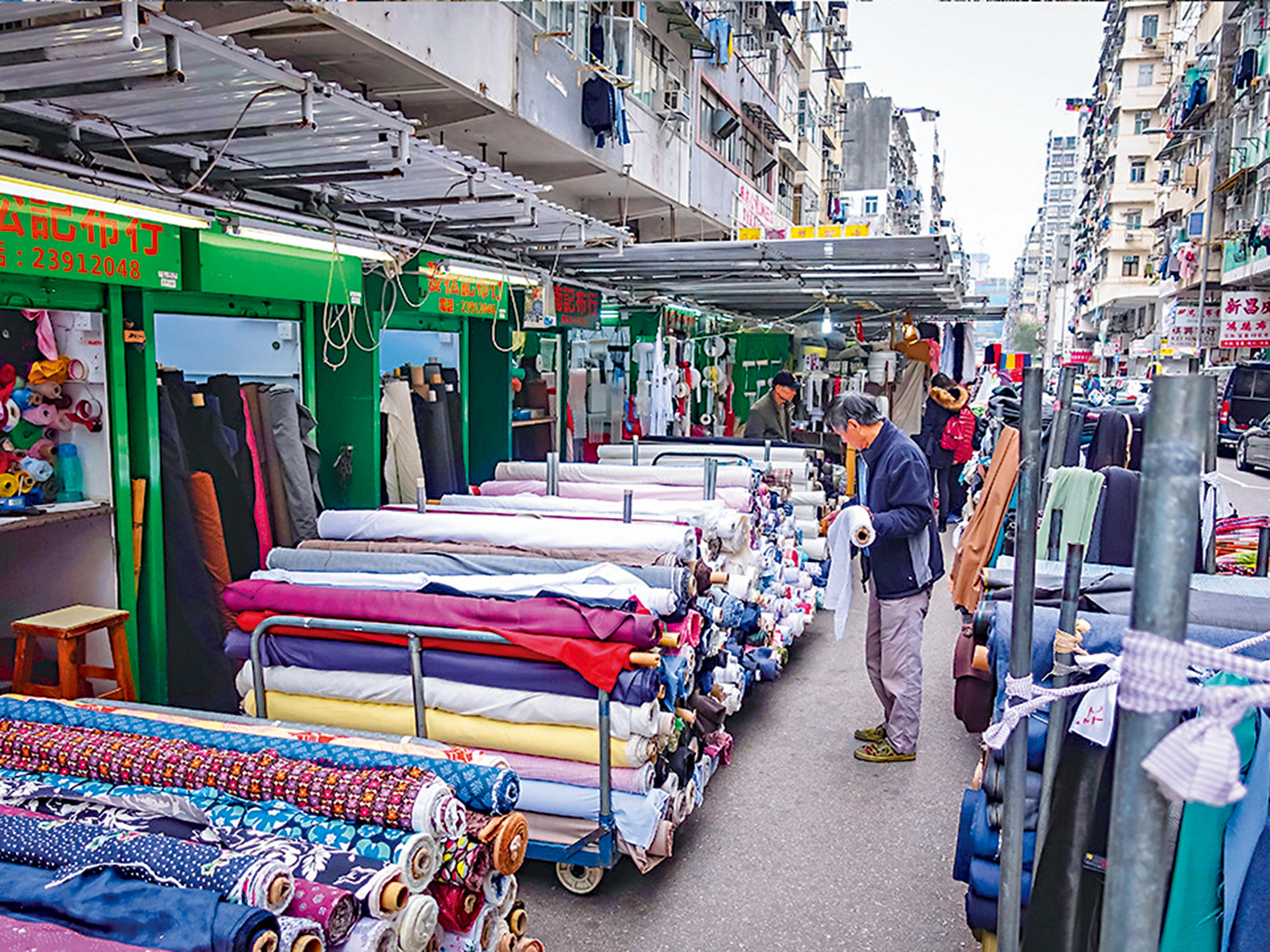 　　圖：深水埗基隆街一景。