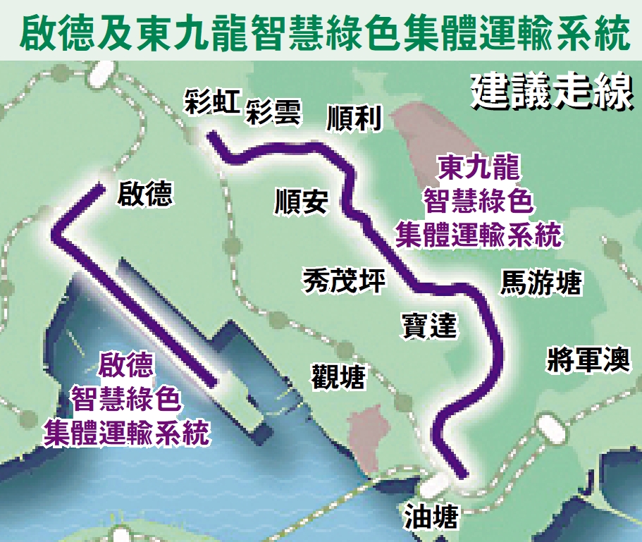 　　圖：啟德及東九龍智慧綠色集體運輸系統