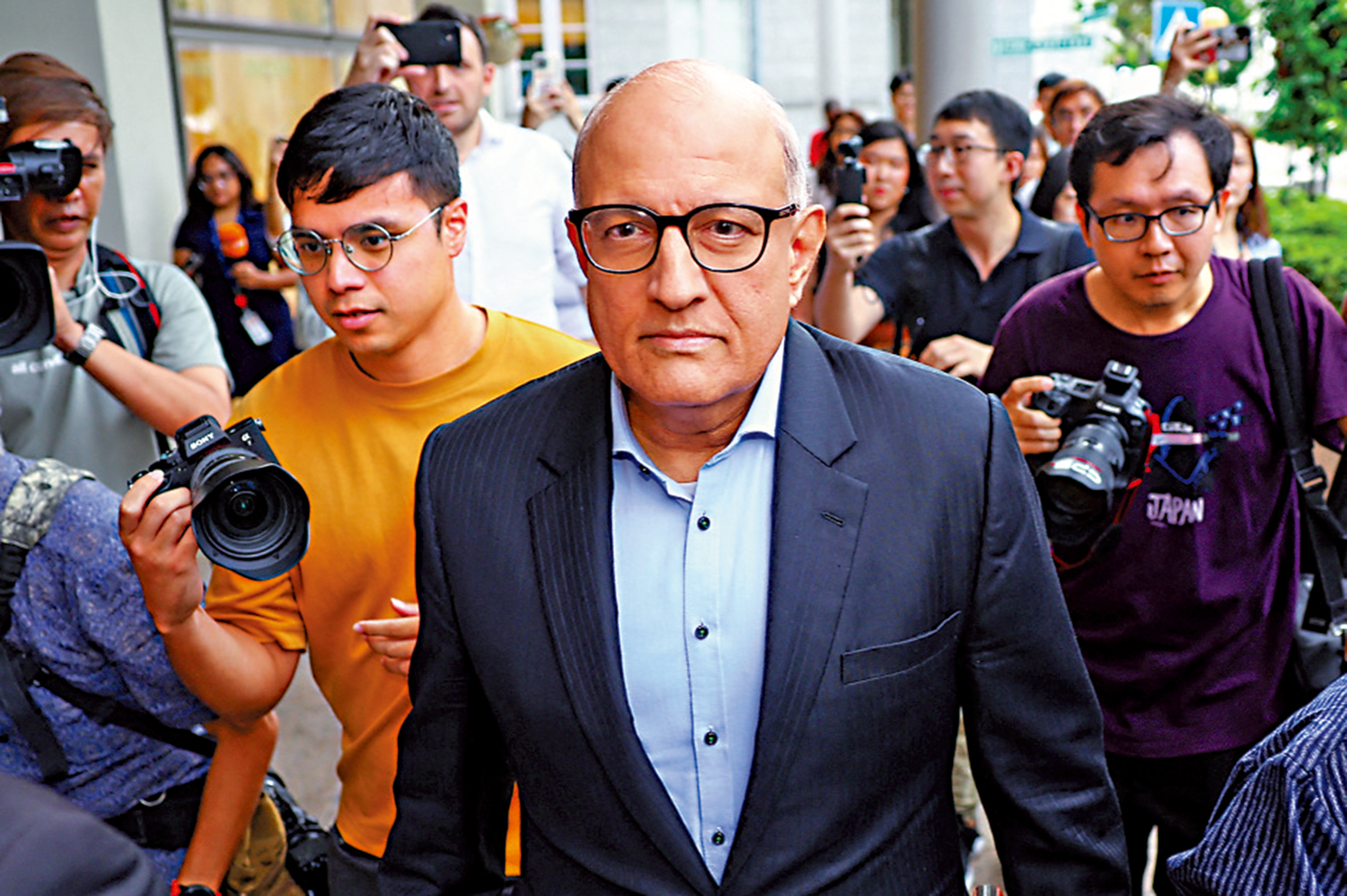 　　圖：新加坡前交通部長易華仁3日在最高法院出庭。\路透社