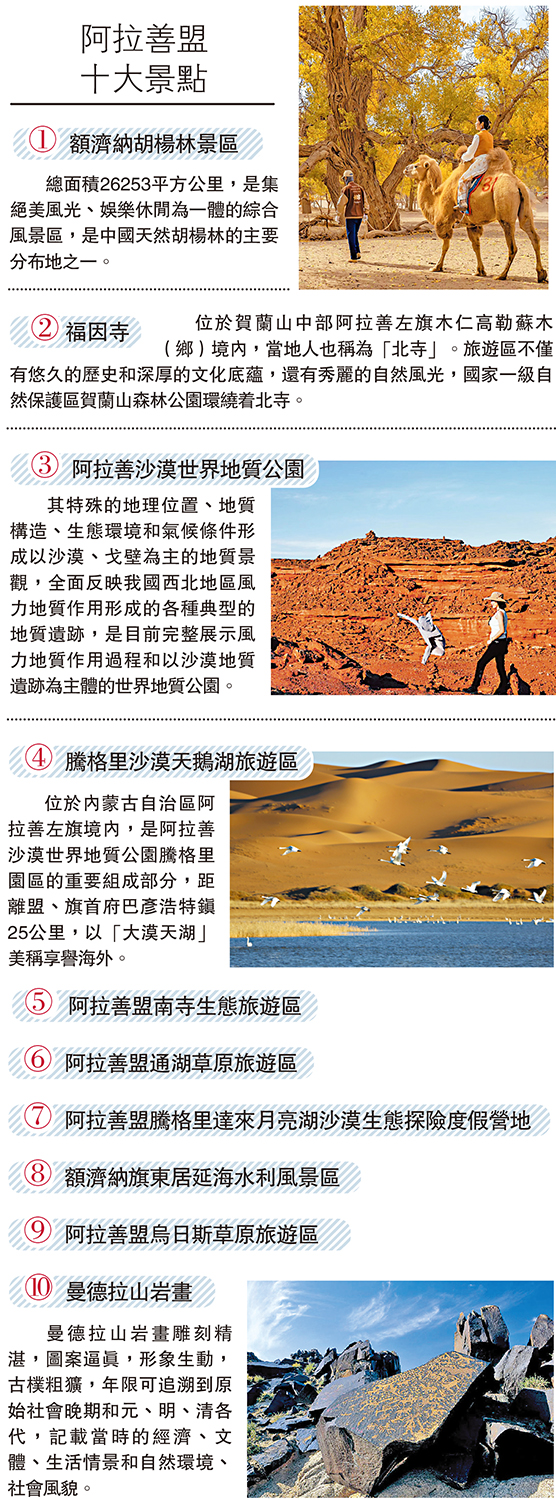 　　圖：阿拉善盟十大景點