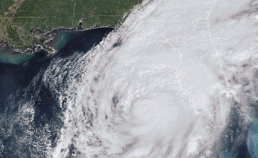　　圖：颶風「米爾頓」登陸佛州前迅速增強。\美聯社