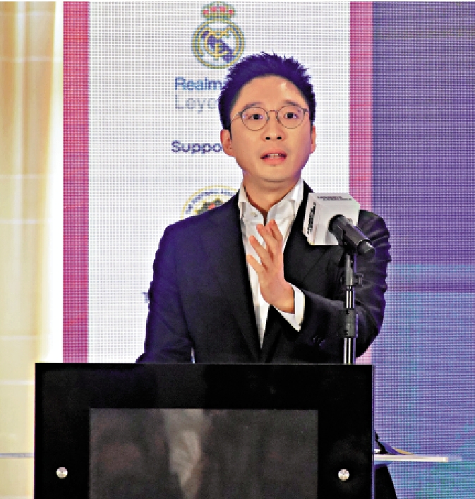 　　圖：中國香港足球總會主席霍啟山。\大公報記者張銳攝