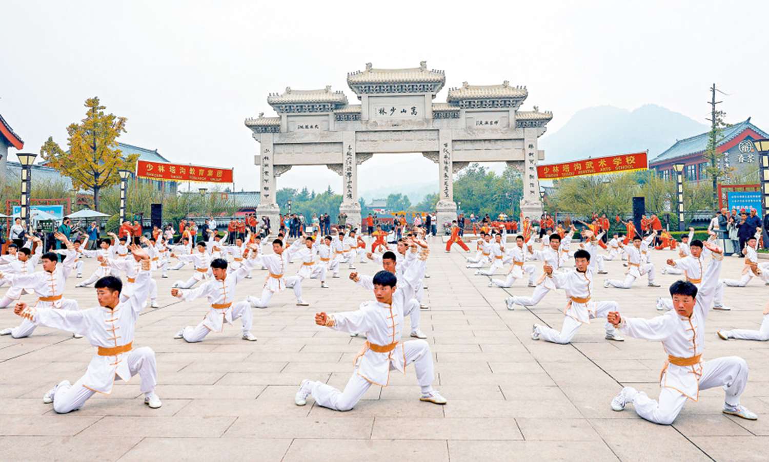 　　圖：功夫小子用精彩表演展示出少林功夫的博大精深。\大公報記者馮雷攝