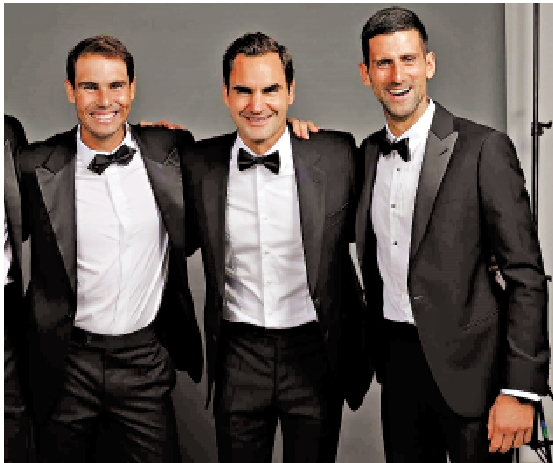 　　圖：拿度（左起）、費達拿及祖高域維持二十年網壇「3巨頭」格局。