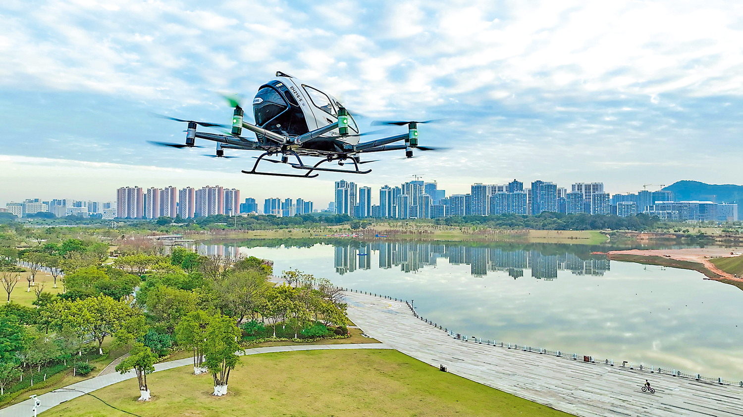 　　圖：億航智能EH216-S無人駕駛載人航空器即將可以進入規模化生產階段。\受訪者供圖
