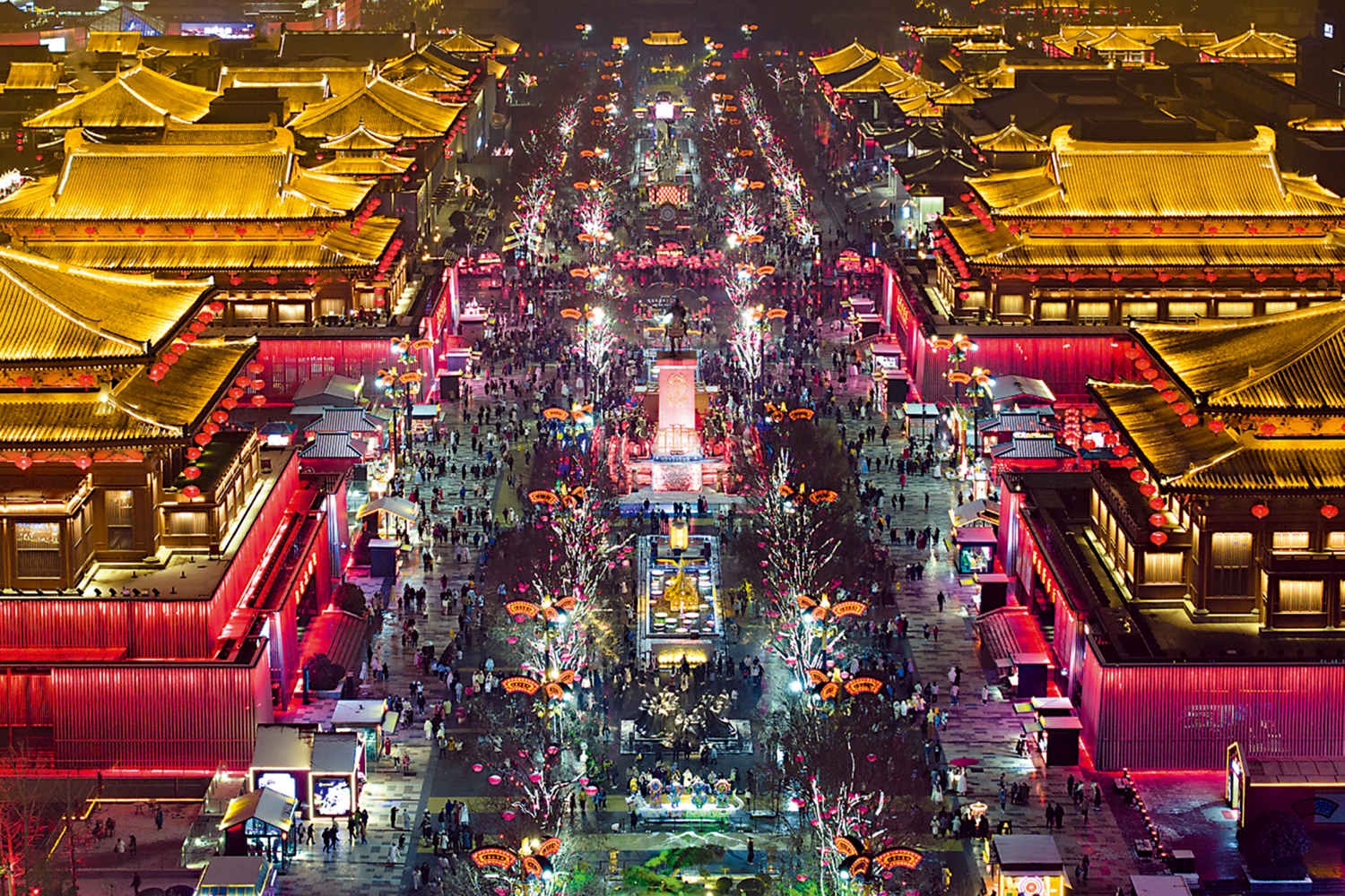 　　圖：西安大唐不夜城景色。\新華社