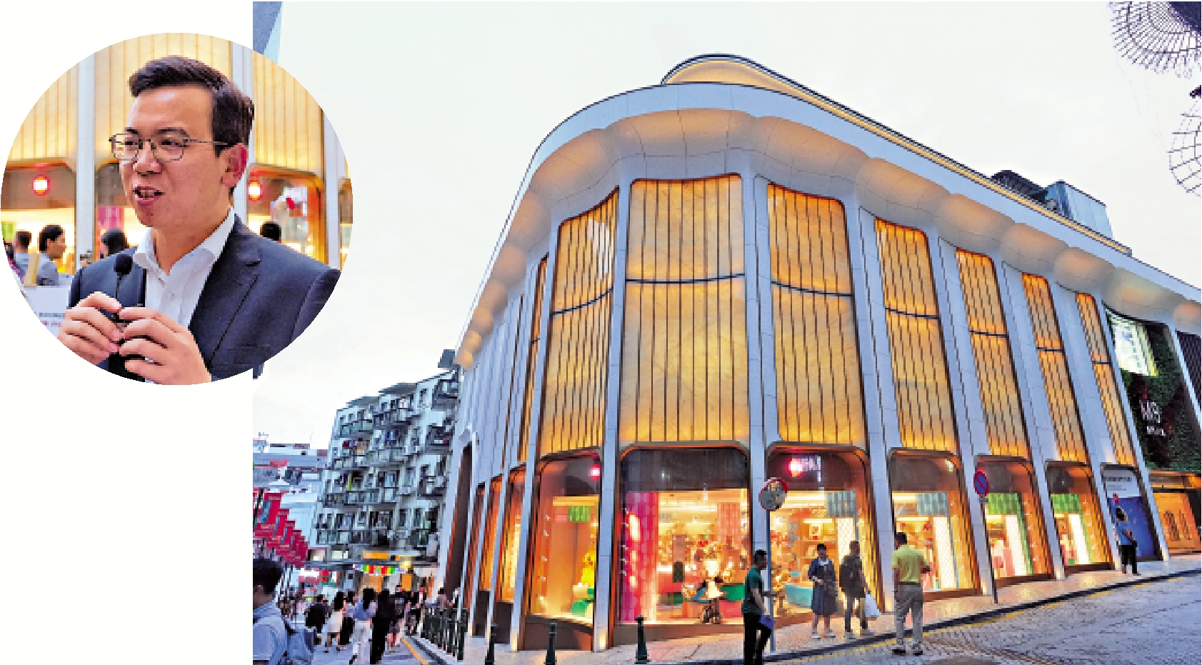 　　圖：近日，位於澳門歷史城區核心區的M8澳門八號項目正式亮相，成為澳門文化商業的新地標。\大公報記者蔡文豪攝