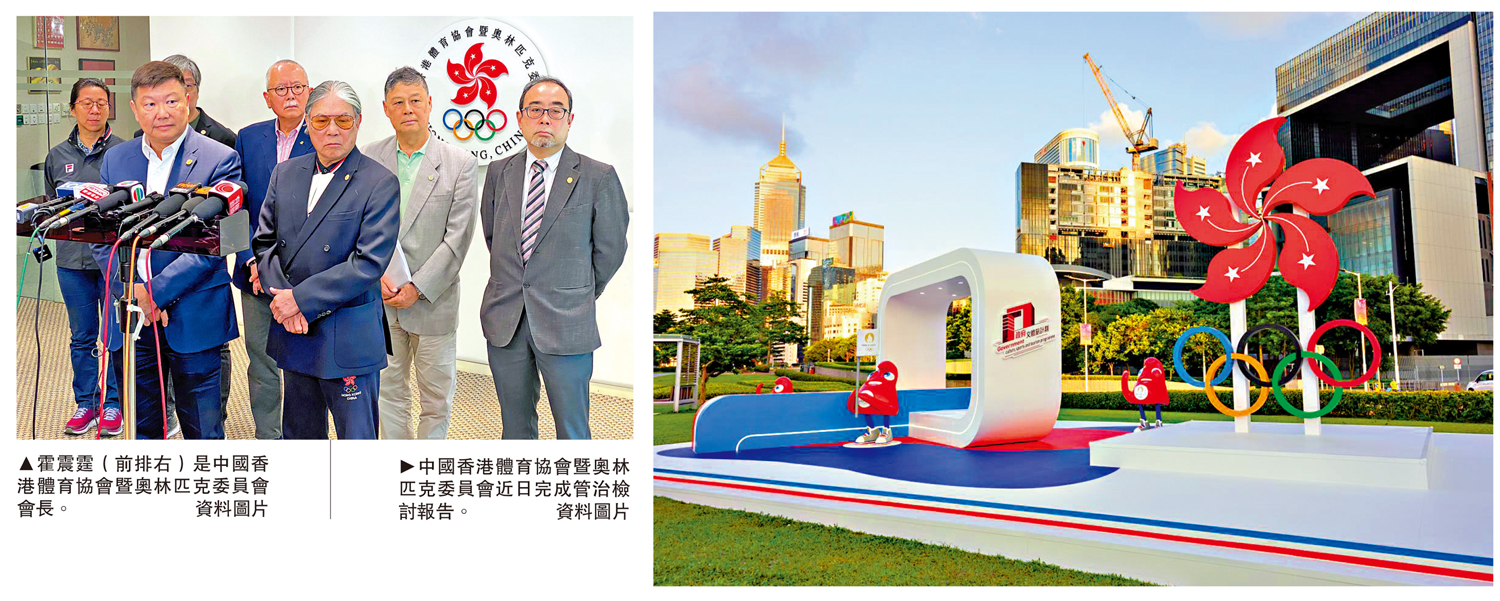 　　左圖：中國香港體育協會暨奧林匹克委員會擬要求各總會定下績效指標。\資料圖片
