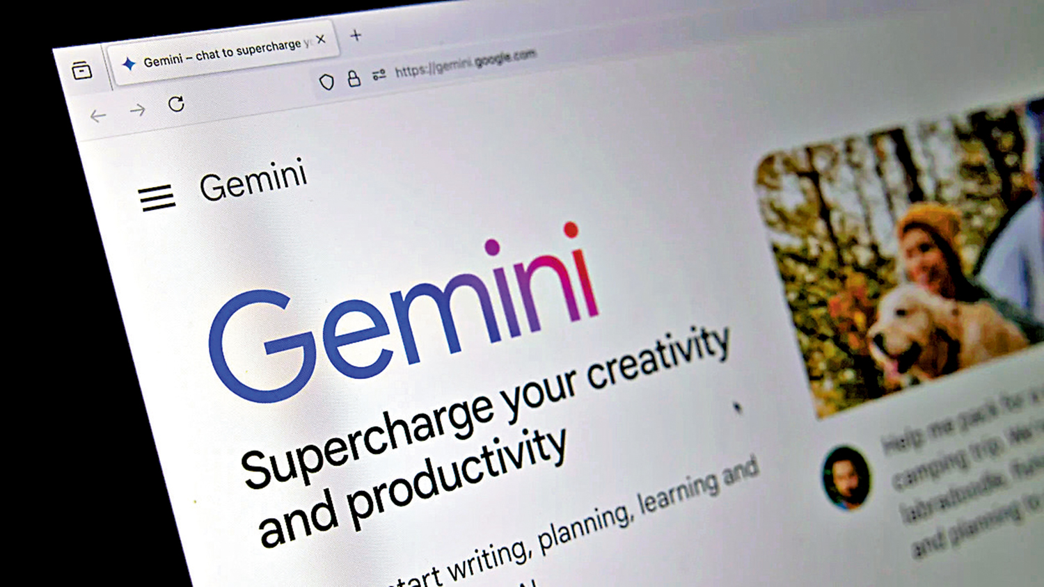 　　圖：谷歌AI聊天機器人Gemini。\網絡圖片
