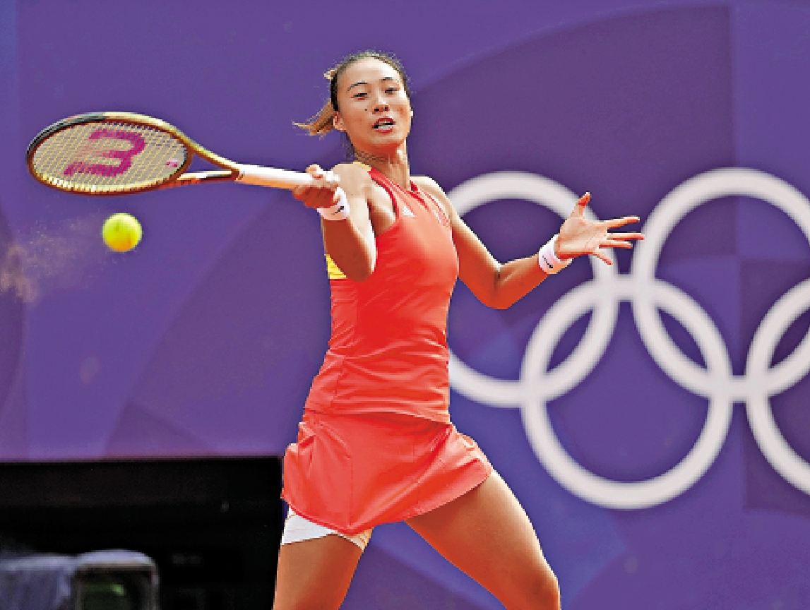 　　圖：鄭欽文是首位獲得奧運網球單打項目金牌的中國運動員。