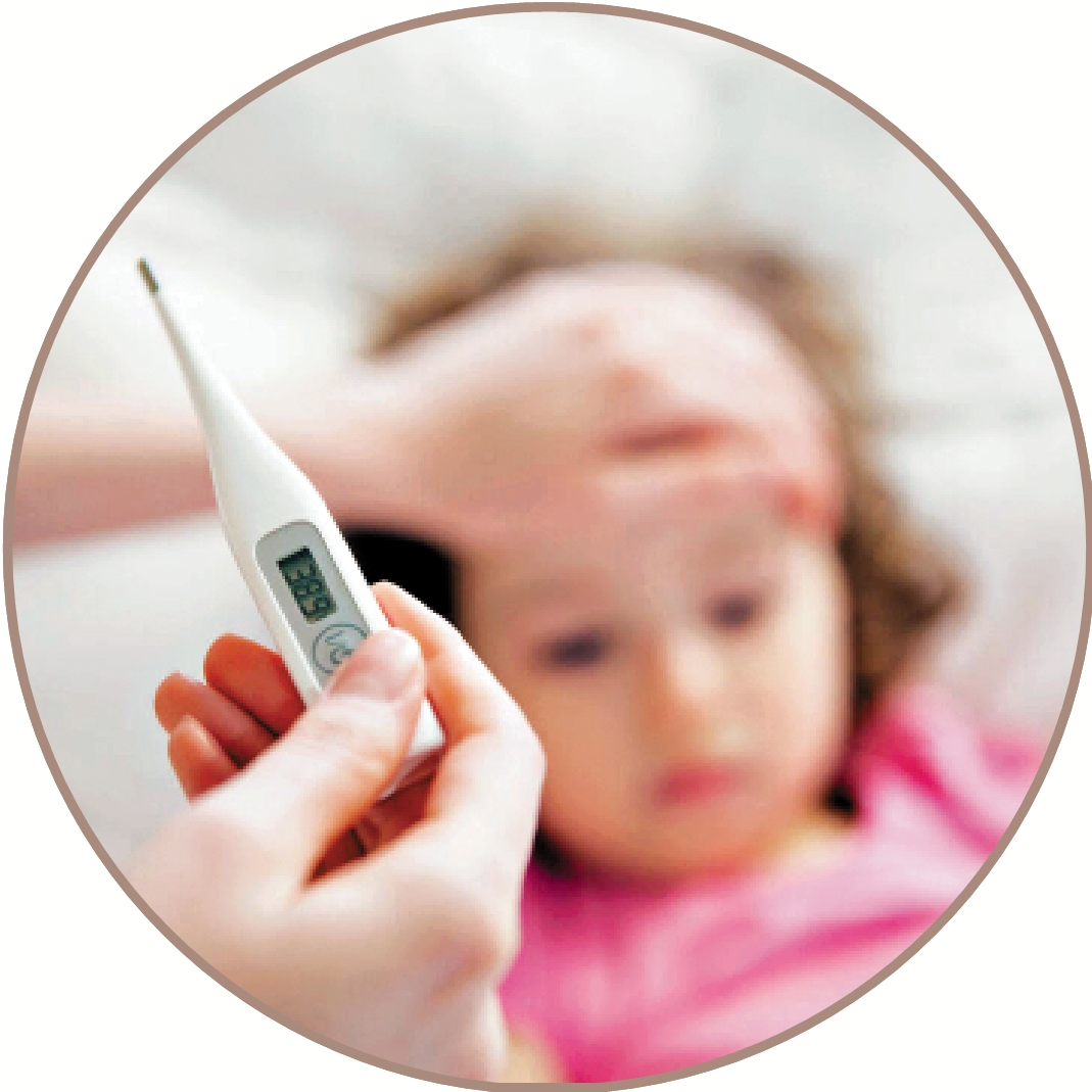 　　圖：感染腺病毒後常見的症狀包括高熱等。