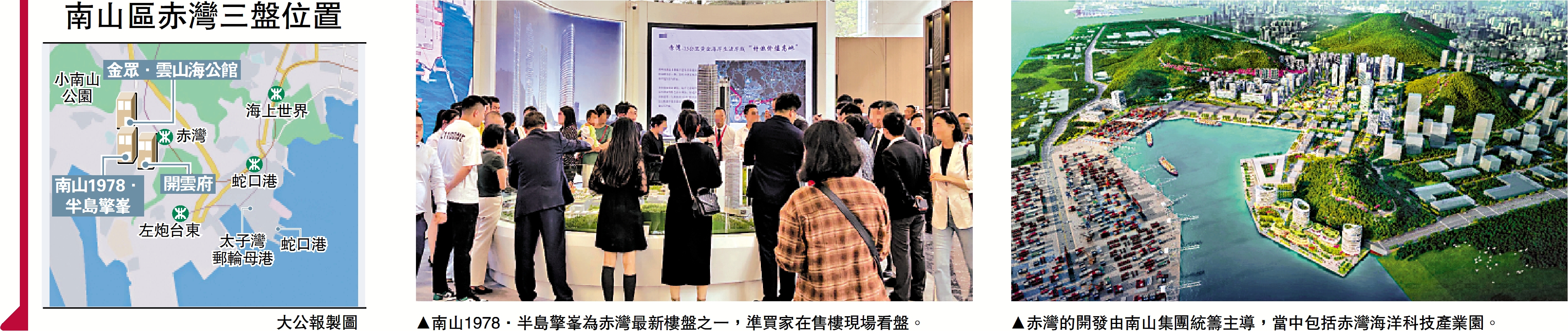 　　圖：南山區赤灣三盤位置
