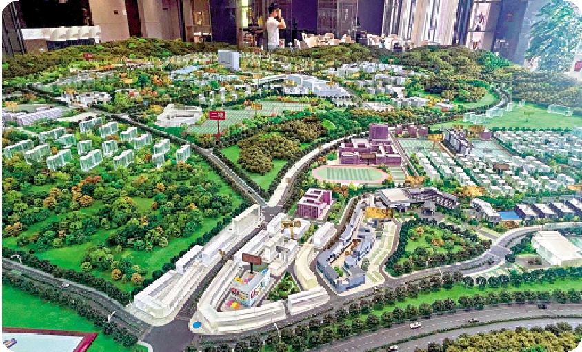 　　圖：圖為位於五華縣的橫陂足球特色小鎮規劃效果。\大公報記者敖敏輝攝