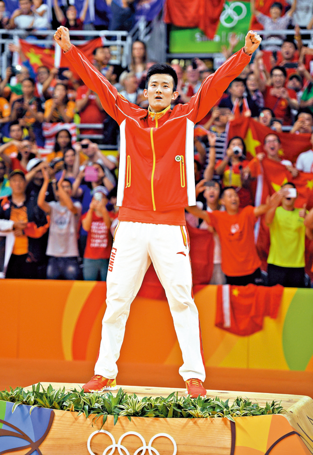 　　圖：諶龍奪得里約奧運羽毛球男單金牌。\資料圖片