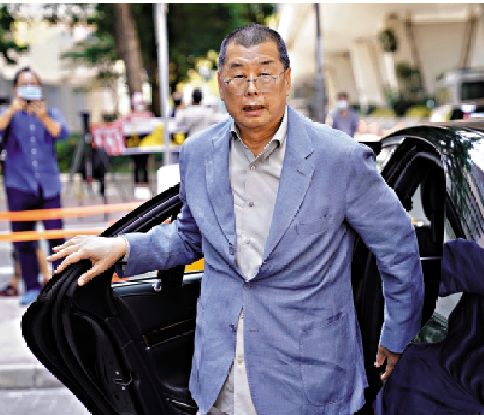 　　圖：黎智英承認在不知悉國安法具體內容下，撰寫抨擊國安法的評論文章。