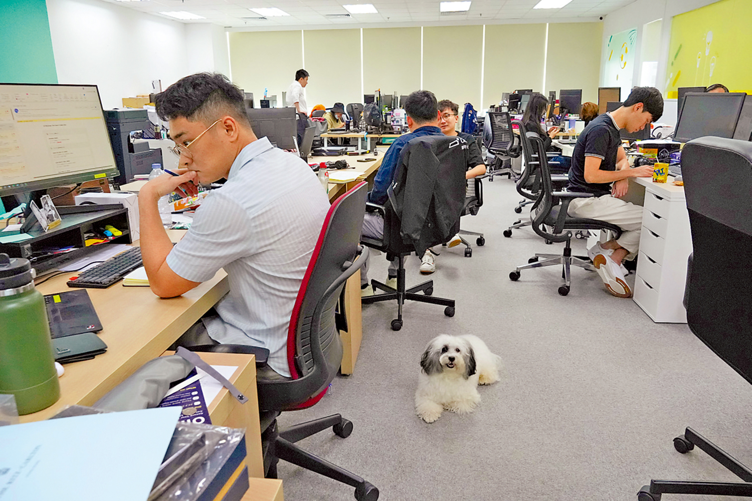 　　圖：OneDegree的簡單保單已採用AI自動分流。圖為該公司辦公室。\大公報記者林少權攝