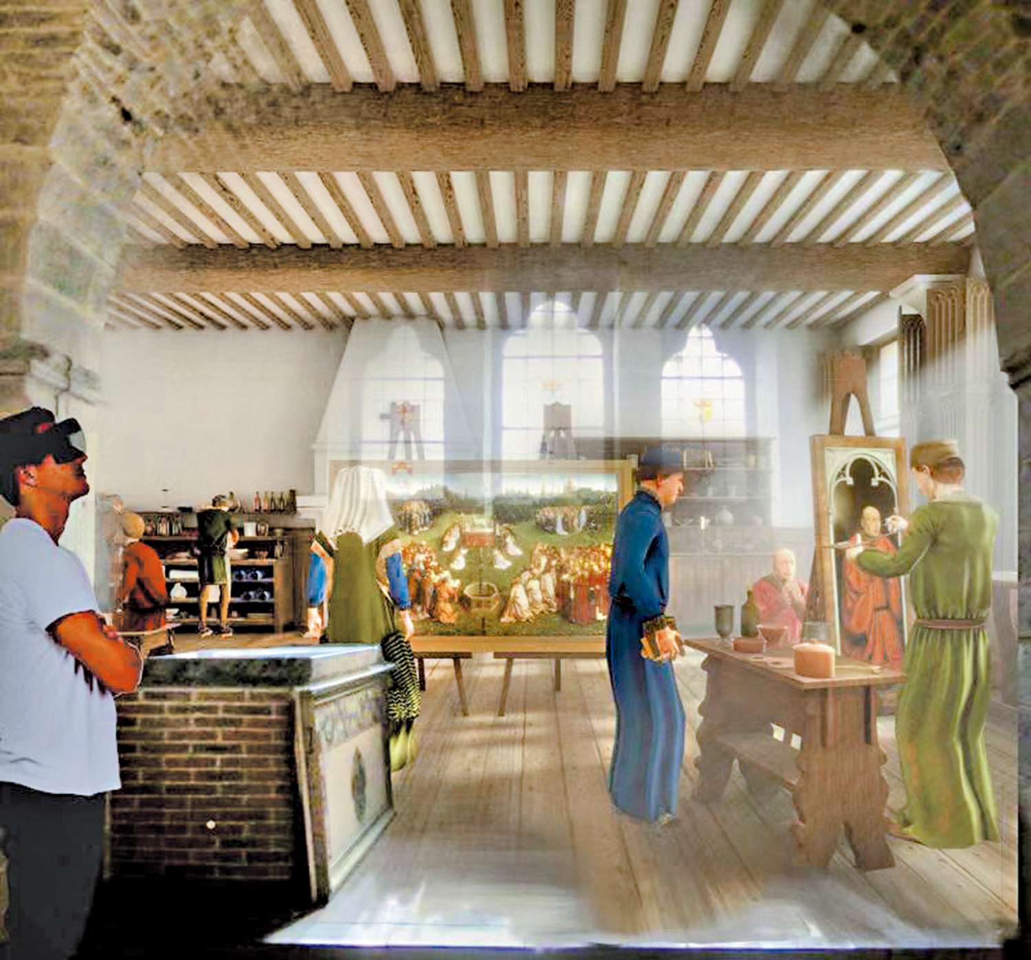 　　圖：AR體驗《根特祭壇畫》。\作者供圖