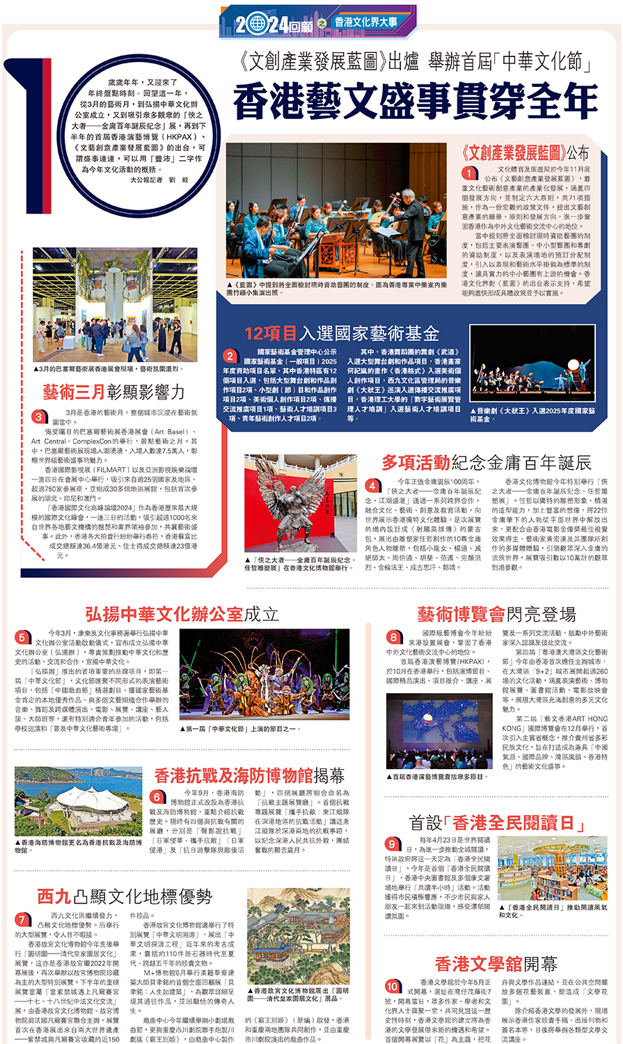 　　圖：香港藝文盛事貫穿全年