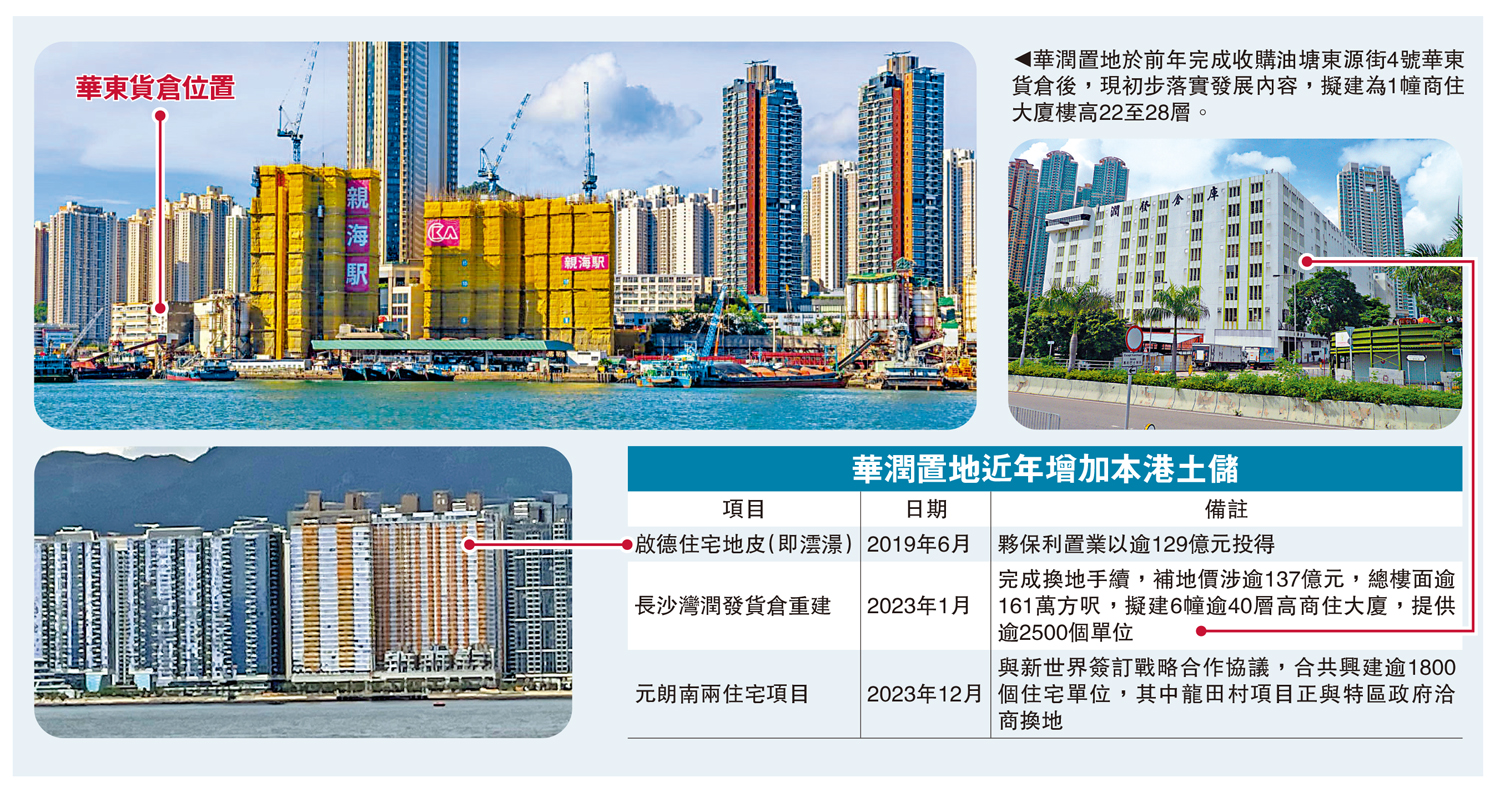 圖:華潤置地於前年完成收購油塘東源街4號華東貨倉後,現初步落實發展內容,擬建為1幢商住大廈樓高22至28層。