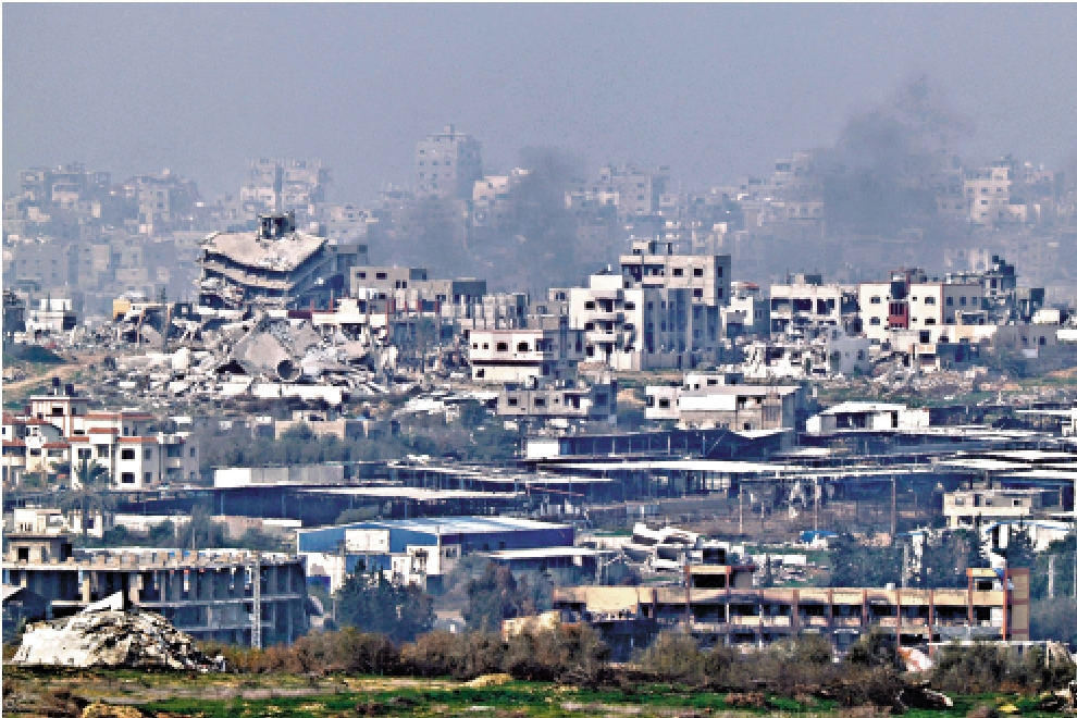 圖:當地時間15日,加沙北部地區仍有衝突發生。\路透社