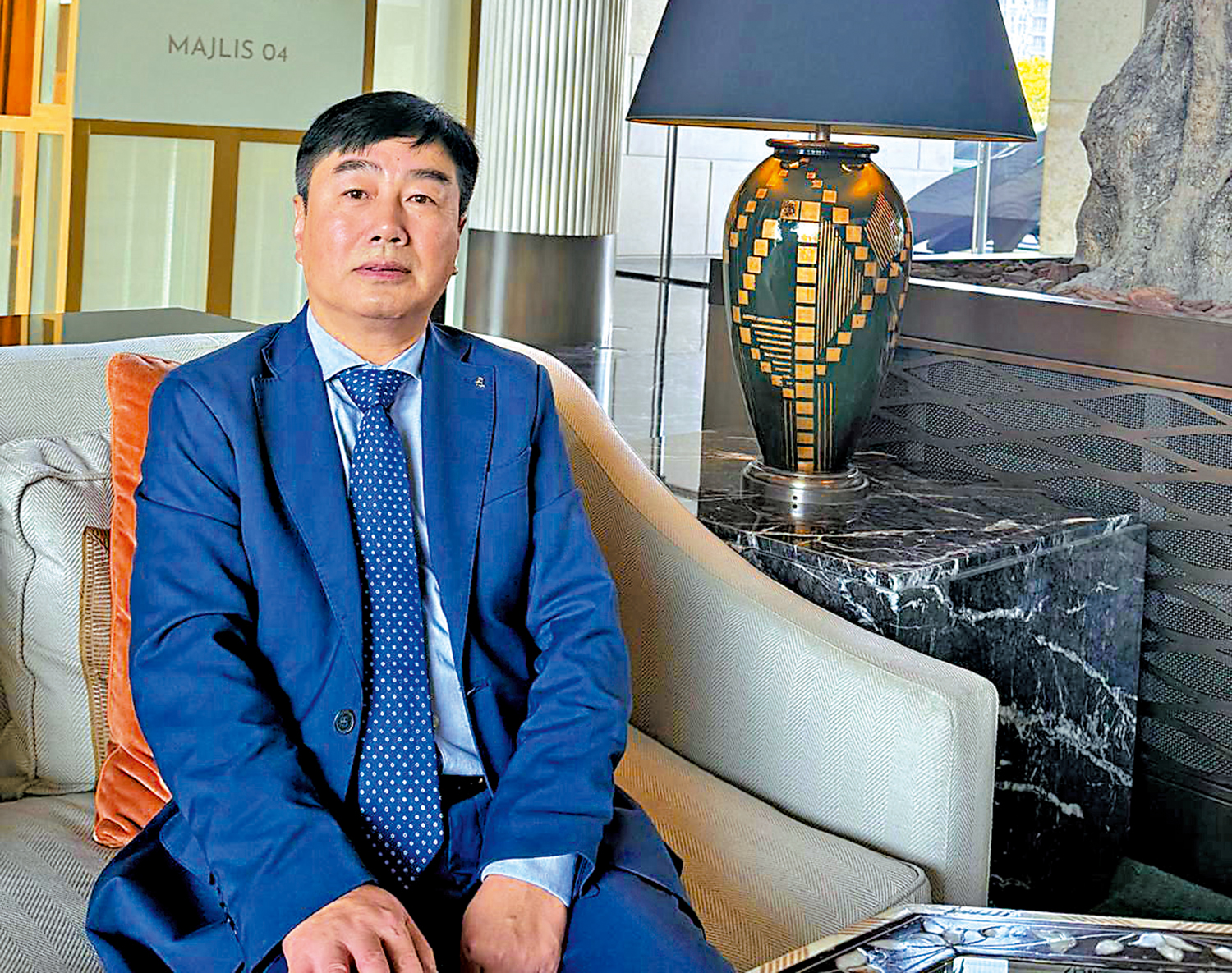圖:中國商人金育權從事服裝生意,活躍於中東市場。\大公報記者蔣夢宇攝